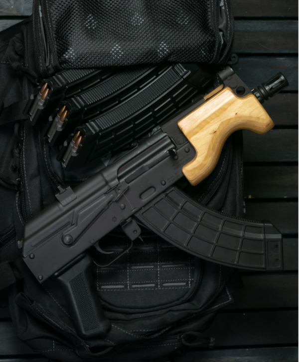 MICRO DRACO 7.62X39 BLACK PKG AWS BACKPACK | 4 MAGAZINES