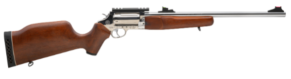 "ON HAND AND SUPER RARE" Rossi Circuit Judge 45 Colt (LC) Caliber or 410 Gauge with 5rd Capacity, 18.50" Barrel, Polished Stainless Metal Finish & Hardwood Monte Carlo Stock Right Hand (Full Size)