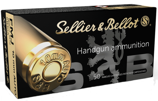 250 ROUNDS OF Sellier & Bellot Handgun 10mmAuto 180gr Full Metal Jacket
