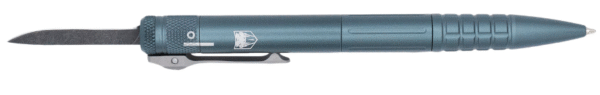CobraTec Knives Tactical Pen Gen II Gray Aluminum D2 Steel Blade, Includes Pocket Clip