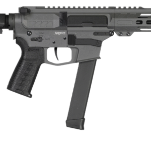 CMMG Banshee MKGS 9mm Luger 33+1 8" Black Nitride Medium Taper Threaded Barrel, EML 7" M-LOK Handguards, Tungsten Cerakote Aluminum Picatinny Rail Receiver, CMMG Zeroed Grips