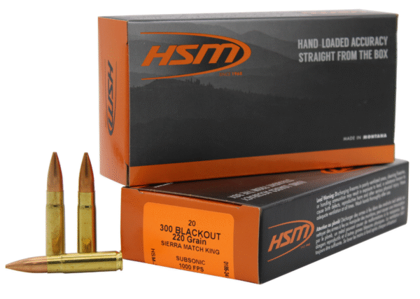 5 BOXES OF HSM Match 300 Blackout 220 gr Sierra MatchKing BTHP
