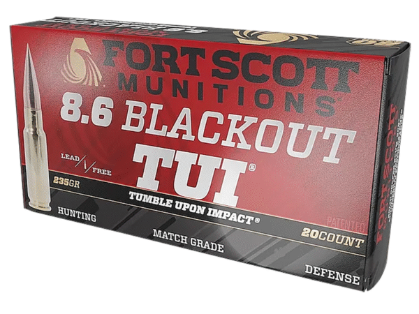 3 BOXES OF Fort Scott Munitions Tumble Upon Impact (TUI) 8.6 Blackout 235 gr 20 Per Box/ 10 Cs