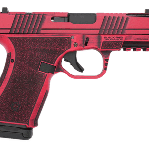 Black Rain Ordnance Frontline+ Compact Frame 9mm Luger 15+1 4" Black Nitride Ported Steel Barrel, Firehouse Red Battleworn Optic Ready/Ported/Serrated Stainless Steel Slide & Polymer Frame w/Picatinny Rail, Black Polymer Grip