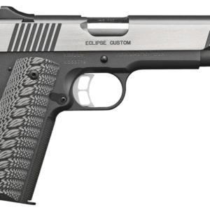 Kimber Mfg, Inc Eclipse Custom 10mm Auto 8+1 5" Stainless Match Grade Barrel, Charcoal Gray Serrated Stainless Steel Slide, Charcoal Gray Stainless Steel Frame w/Beavertail, G10 Grip