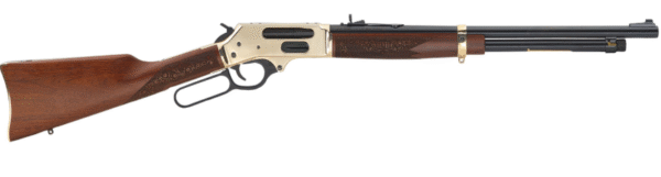 Henry Side Gate Full Size Frame 410 Gauge 5+1, 2.5" Chamber 19.80" Blued Steel Barrel, Polished Brass Steel Receiver, American Walnut Wood Stock
