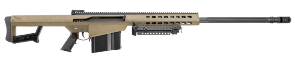 Barrett M82A1 50 BMG 10+1 29" Fluted Barrel, Flat Dark Earth Cerakote Steel Receiver, M1913 Picatinny Acc. Rail, FDE Synthetic Stock w/Sorbothane Recoil Pad, Includes Hard Carry Case