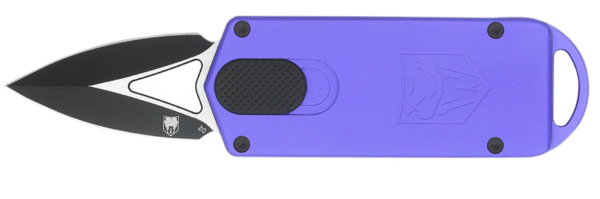 CobraTec Knives ASP 1.94" OTF Dagger Plain D2 Steel Blade, 3.31" Purple Aluminum Handle