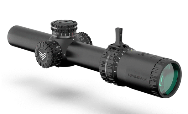 Swampfox Optics Arrowhead Black 1-10x 24mm 30mm Tube Guerrilla Dot BDC Reticle