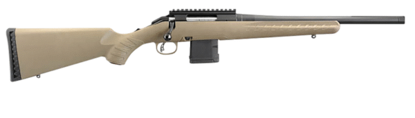 Ruger American Ranch Full Size 300 Blackout 10+1 16.12" Matte Black Threaded Barrel, Steel Receiver w/Picatinny Rail, Flat Dark Earth Fixed Synthetic Stock, Right Hand