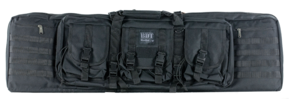 Bulldog BDT Tactical Double 43" Black Nylon, 3 Accessory Pockets, Deluxe Padded Backstraps, Lockable Zipper, Padded Internal Divider