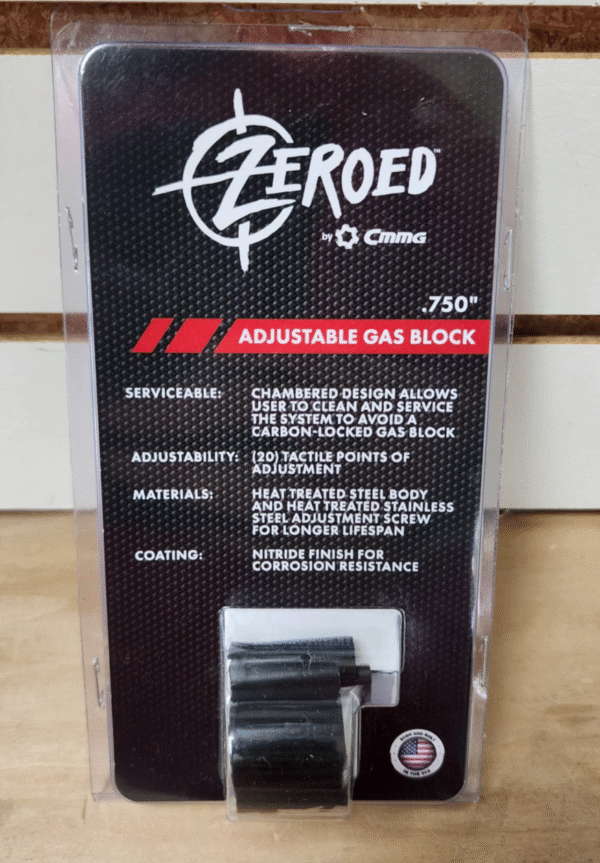 CMMG Zeroed Adjustable Gas Block .750" Nitride 4140 Steel